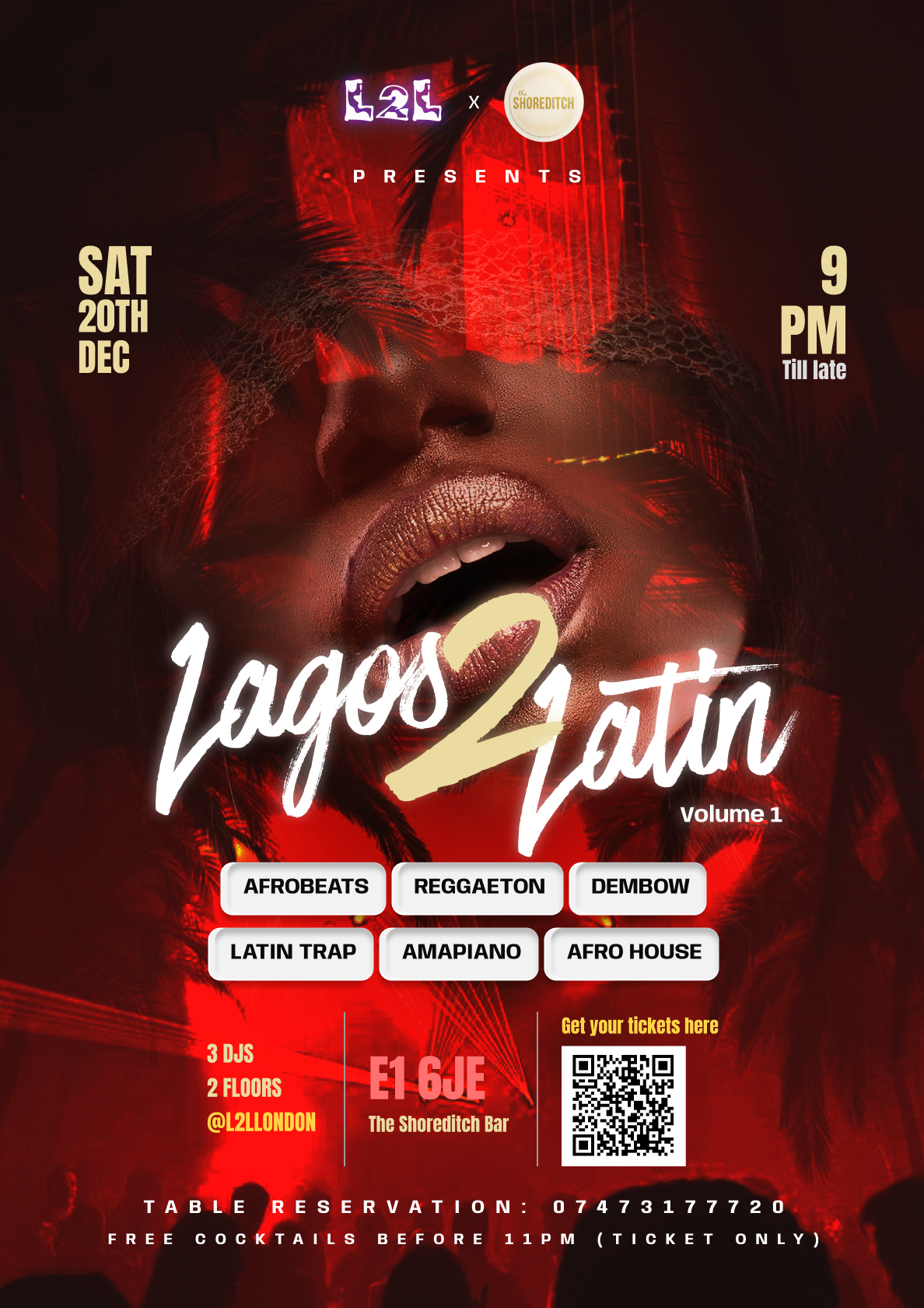Lagos2Latin Shoreditch Party Afro Latin fusion London Spacemonkeys UK advertising Lagos2Latin Shoreditch Party