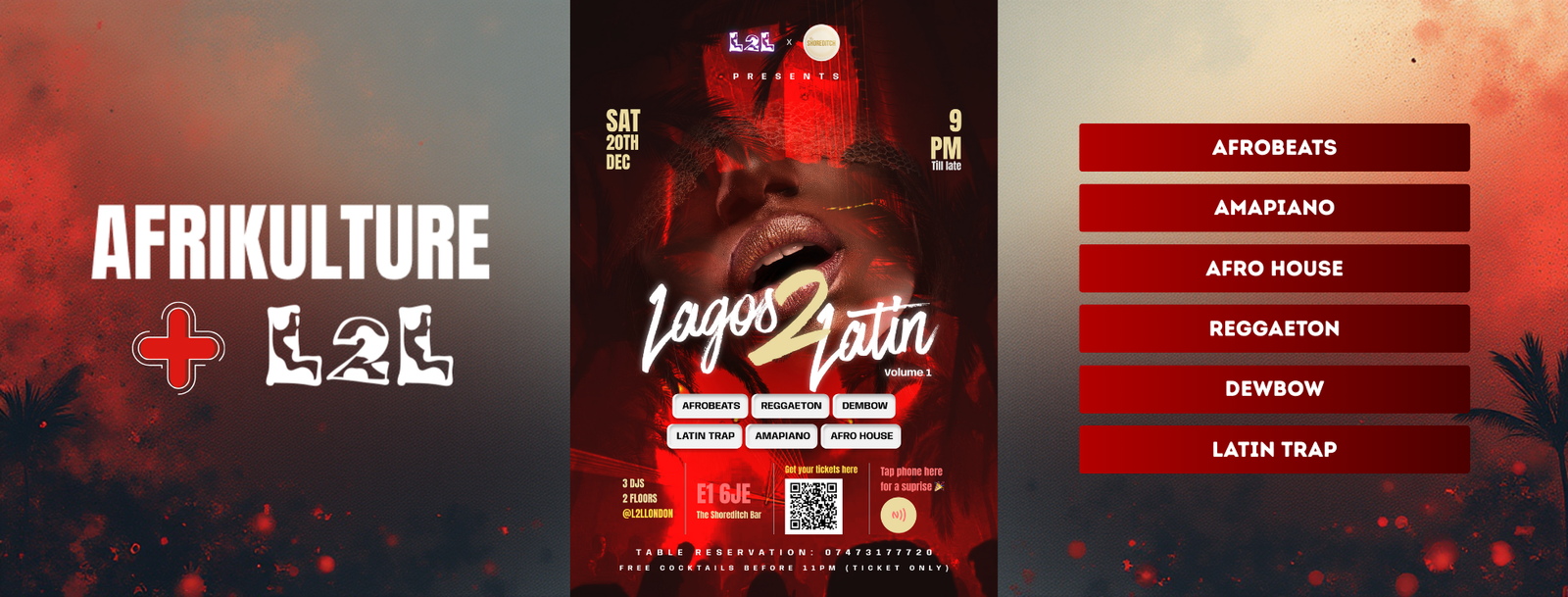 Lagos2Latin Shoreditch Party Afro Latin fusion London Spacemonkeys UK advertising Lagos2Latin Shoreditch Party