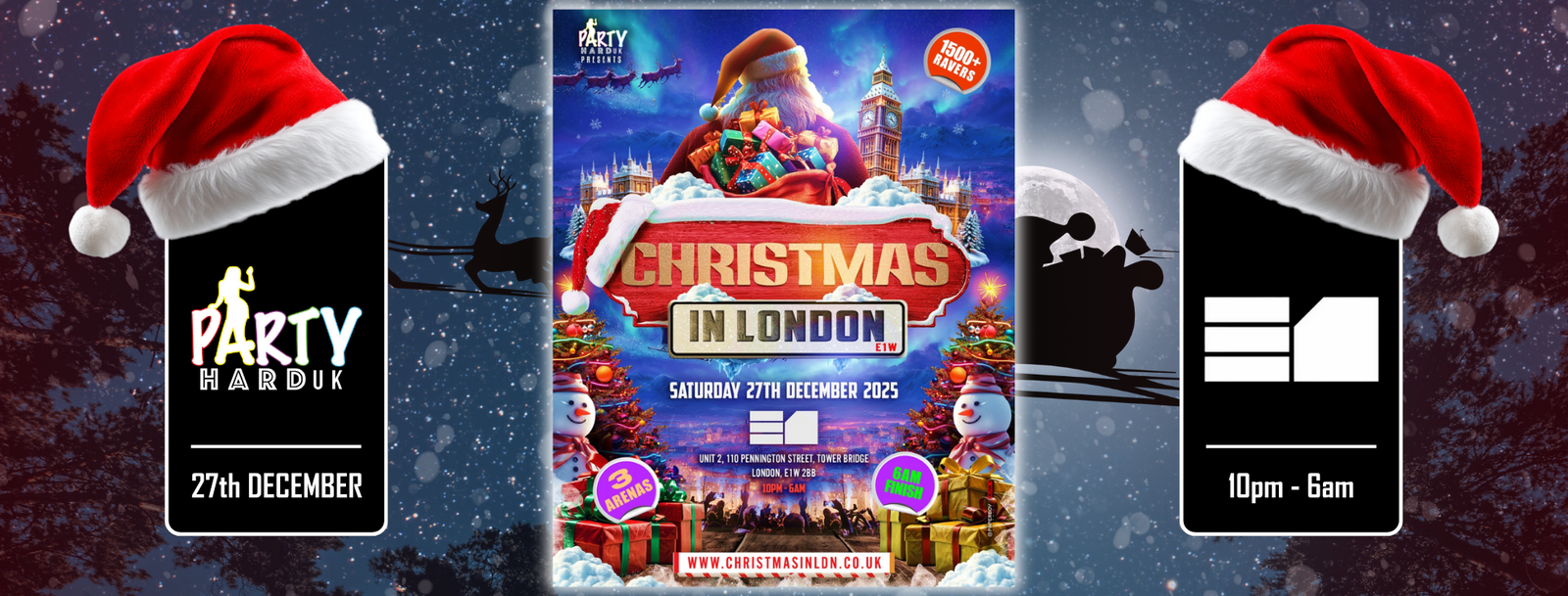 Christmas In London: 1,500 Ravers & 3 Arenas at E1